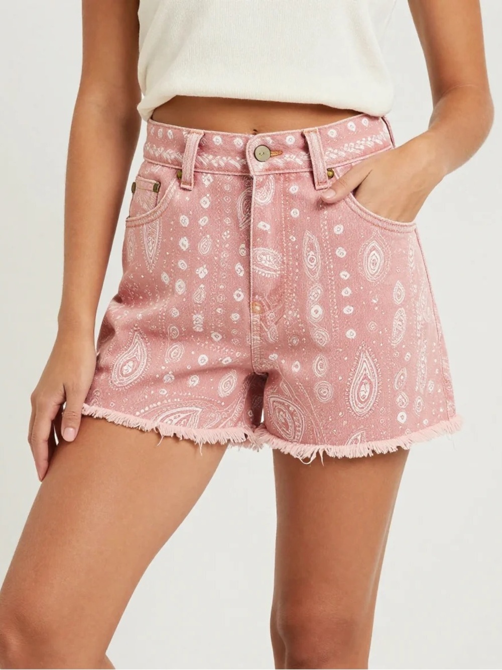 🐎Bandana Denim Shorts